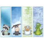 filc, barkácsfilc anyag A4 (~ 20*30 cm) KÖNYVJELZŐ cuki ÁLLATOKKAL, inkább FIÚS szinekben