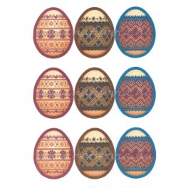   filc, barkácsfilc anyag A4 (~ 20*30 cm) HÚSVÉTI mintás - FOLKLÓR stílusú TOJÁSOK
