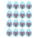 filc, barkácsfilc anyag A4 (~ 20*30 cm) HÚSVÉTI mintás - KALOCSAI tojások MENTA alapon