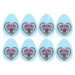 filc, barkácsfilc anyag A4 (~ 20*30 cm) HÚSVÉTI mintás - KALOCSAI tojások MENTA alapon