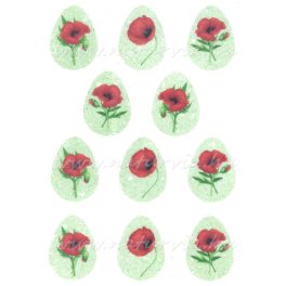   filc, barkácsfilc anyag A4 (~ 20*30 cm) HÚSVÉTI mintás - PIPACSOS TOJÁSOK