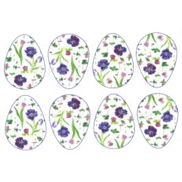   filc, barkácsfilc anyag A4 (~ 20*30 cm) HÚSVÉTI mintás - tavaszi TOJÁSOK TULIPÁNNAL, VIRÁGOKKAL