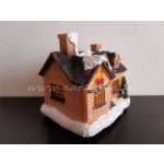 házikó karácsonyi / téli faluhoz KÖZEPES, világítós 01 (7*9*9 cm) 