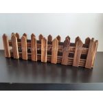 Fa kerítéses láda / ládikó, téglalap alapú HOSSZÚ (30 * 7,5 cm) BARNA