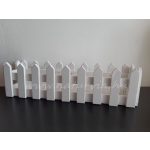 Fa kerítéses láda / ládikó, téglalap alapú HOSSZÚ (30 * 7,5 cm) FEHÉR