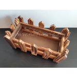 Fa kerítéses láda / ládikó, téglalap alapú KICSI (15,5 * 8 cm) BARNA