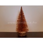 mini fenyő / fenyőfa, fa talpon BRONZ (15 cm-es)