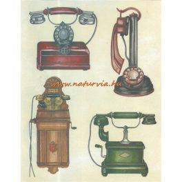   decoupage (dekupázs) papír, soft, 24*30 cm régi telefonok 02