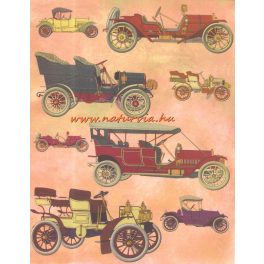 decoupage (dekupázs) papír, soft, 24*30 cm régi autók 02