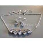 AVON ezüstözött, mágneses ékszerszett (nyaklánc, fülbevaló) HILARY