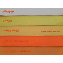 Filc, barkácsfilc anyag A4 (20*30 cm) méretben NAPSÁRGA