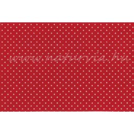   Filc, barkácsfilc anyag A4 (20*30 cm) méretben, mintás KICSI FEHÉR PÖTTYÖS (PETTYES) PIROS ALAPON - merevebb anyag