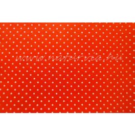   Filc, barkácsfilc anyag A4 (20*30 cm) méretben, mintás KICSI FEHÉR PÖTTYÖS (PETTYES) NARANCSSÁRGA / NEON NARANCS ALAPON - merevebb anyag
