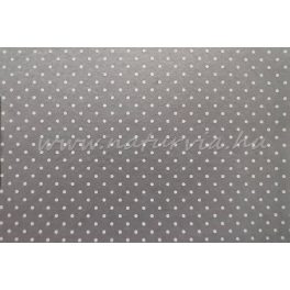   Filc, barkácsfilc anyag A4 (20*30 cm) méretben, mintás KICSI FEHÉR PÖTTYÖS (PETTYES) VILÁGOS SZÜRKE ALAPON 
