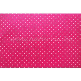   Filc, barkácsfilc anyag A4 (20*30 cm) méretben, mintás KICSI FEHÉR PÖTTYÖS (PETTYES) CIKLÁMEN / SÖTÉT RÓZSASZÍN ALAPON - merevebb anyag