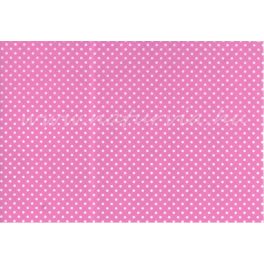   Filc, barkácsfilc anyag A4 (20*30 cm) méretben, mintás KICSI FEHÉR PÖTTYÖS (PETTYES) PINK / RÓZSASZÍN ALAPON - puha anyag