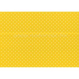   Filc, barkácsfilc anyag A4 (20*30 cm) méretben, mintás KICSI FEHÉR SZIVECSKÉK (SZÍVEK) SÁRGA ALAPON - puha anyag