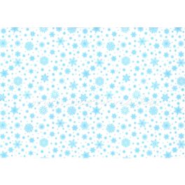   Filc, barkácsfilc anyag A4 (20*30 cm) méretben, mintás HÓPIHÉS / HÓPEHELY MINTA VILÁGOSKÉK alapon - puha anyag