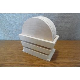 Fa poháralátét, pohár alátét készlet, KEREK 10 cm