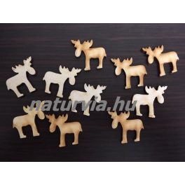   fa rénszarvas (3*3 cm), 10 db / csomag, NATÚR (lézervágott)