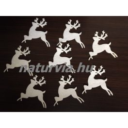   Filc figurák - UGRÓ SZARVAS, lézervágott  (8 db / csomag) FEHÉR