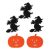 Filc figurák - HALLOWEEN TÖK + BOSZI / BOSZORKÁNY  (5 db / csomag)