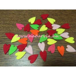   Filc figurák - SZÍV / SZIVEK, mini, vegyes szinek  (30 db / csomag) 