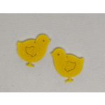 Filc figurák - HÚSVÉTI DEKORÁCIÓ, CSIBE, gravírozott, kicsi (12 db / csomag)