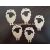 Filc figurák - HÚSVÉTI DEKORÁCIÓ, BÁRÁNY 02., gravírozott (5 db / csomag), BÉZS / BEIGE