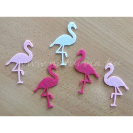   Filc figurák - FLAMINGÓ (5 db / csomag) - FEHÉR, RÓZSASZÍN és CIKLÁMEN