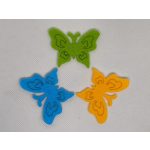 Filc figurák - LEPKE / PILLANGÓ 2., gravírozott (6 db / csomag)