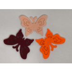 Filc figurák - LEPKE / PILLANGÓ 2., gravírozott (6 db / csomag)