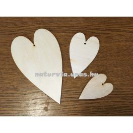 Fa tábla, hosszúkás SZÍV alakú, NAGY