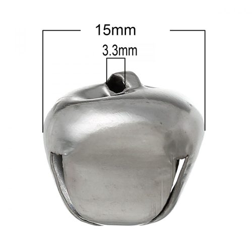 Csengő, csengettyű (d=15 mm) EZÜST színű (5 db/ csomag)