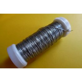   Gyöngyfűző drót, színes, 30 m / tekercs (0,37 mm) EZÜST színű