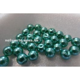 Tekla üveggyöngy, 6 mm ZÖLD / TÜRKIZ (30 db / csomag)