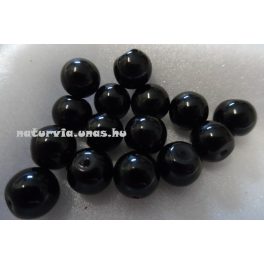 Tekla üveggyöngy, 10 mm FEKETE (15 db / csomag)