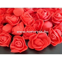 habrózsa / polifoam rózsa fej, PIROS (3 cm) - DARABRA!