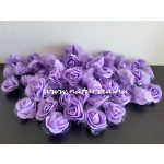 habrózsa / polifoam rózsa fej, LILA (3 cm) - DARABRA!