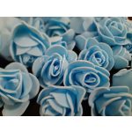 habrózsa / polifoam rózsa fej, ÉGKÉK (3 cm) - DARABRA!
