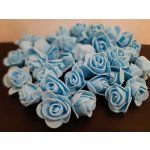 habrózsa / polifoam rózsa fej, ÉGKÉK (3 cm) - DARABRA!