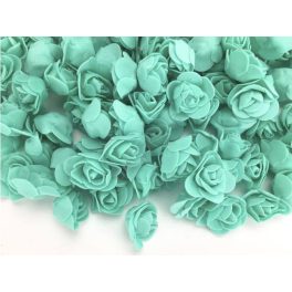   habrózsa / polifoam rózsa fej, TÜRKIZ (3 cm) - 20 db / csomag