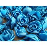 habrózsa / polifoam rózsa fej, SÖTÉTKÉK (3 cm) - DARABRA!