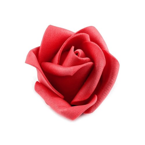 habrózsa / polifoam rózsa fej, PIROS (4,5 cm) - DARABRA!