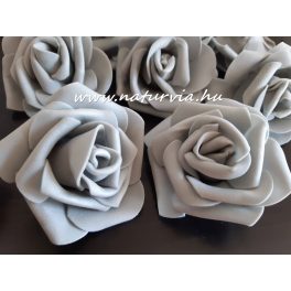   habrózsa / polifoam rózsa fej, HALVÁNY SZÜRKE(6 cm) - DARABRA!