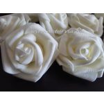habrózsa / polifoam rózsa fej, KRÉM (6 cm) - DARABRA!