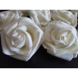 habrózsa / polifoam rózsa fej, KRÉM (6 cm) - DARABRA!