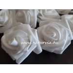 habrózsa / polifoam rózsa fej, FEHÉR (6 cm) - DARABRA!