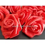 habrózsa / polifoam rózsa fej, PIROS (6 cm) - DARABRA!