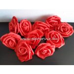 habrózsa / polifoam rózsa fej, PIROS (6 cm) - DARABRA!